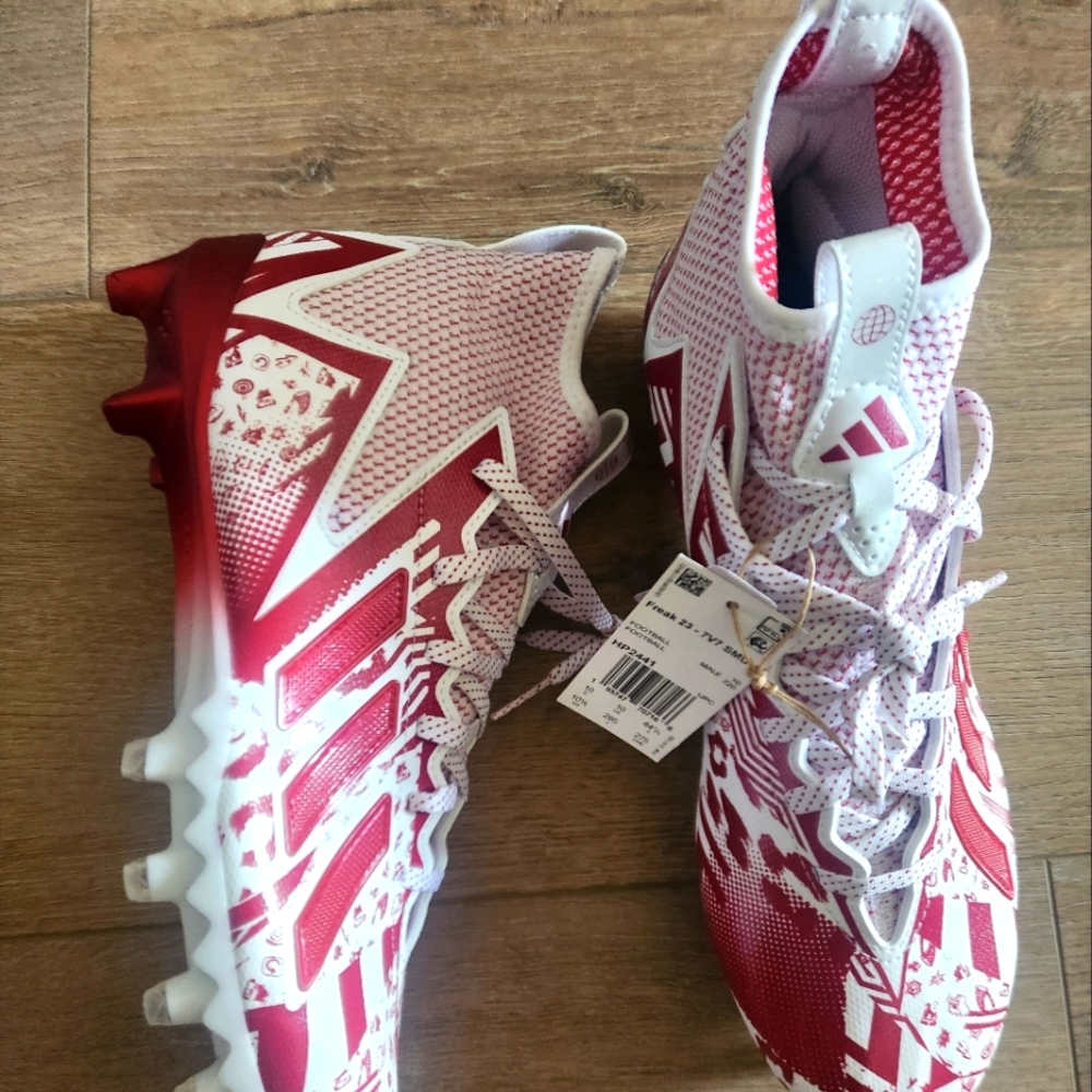 Adidas Freak 23-7V7 SMU Men's Football Cleats White / Red  ( HP2441 )  Size 10.5